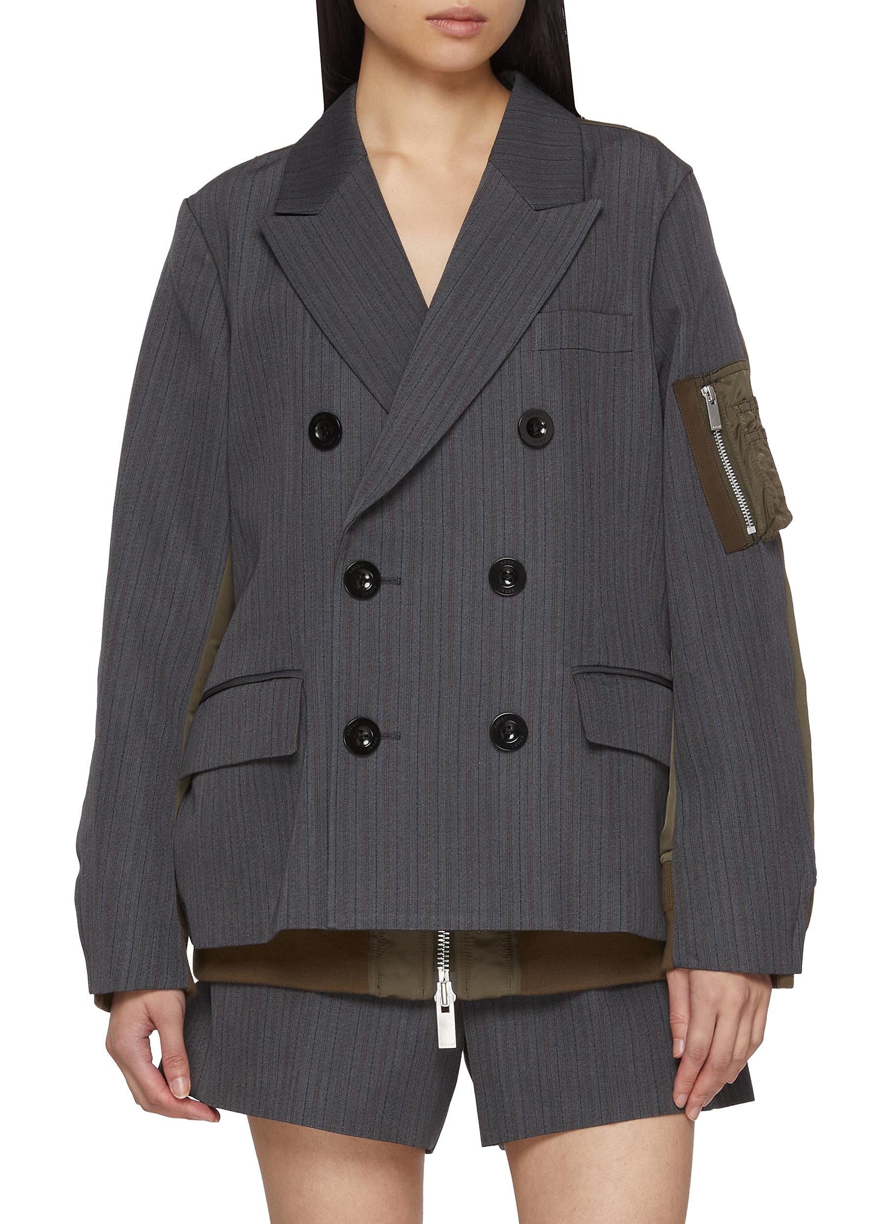 SACAI | Hybrid Double Breasted Bomber Jacket Blazer | Women