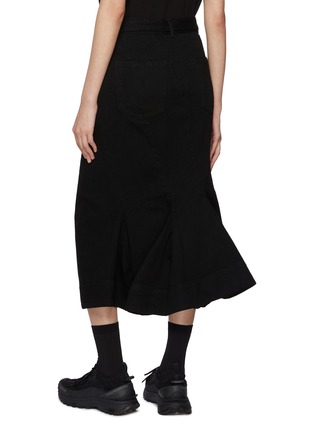 Back View - Click To Enlarge - SACAI - Dark Wash Cotton Mermaid Midi Skirt