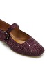Detail View - Click To Enlarge - SAM EDELMAN - Michaela Embellished Satin Mary Jane Flats