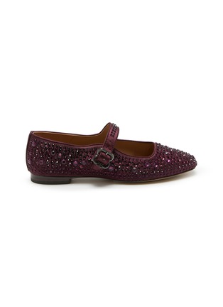 Main View - Click To Enlarge - SAM EDELMAN - Michaela Embellished Satin Mary Jane Flats