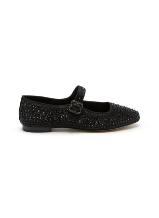 Main View - Click To Enlarge - SAM EDELMAN - Michaela Embellished Satin Mary Jane Flats