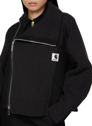  - SACAI - x Carhartt Asymmetrical Zip Knit Blouson Jacket