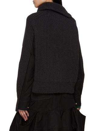 Back View - Click To Enlarge - SACAI - x Carhartt Asymmetrical Zip Knit Blouson Jacket