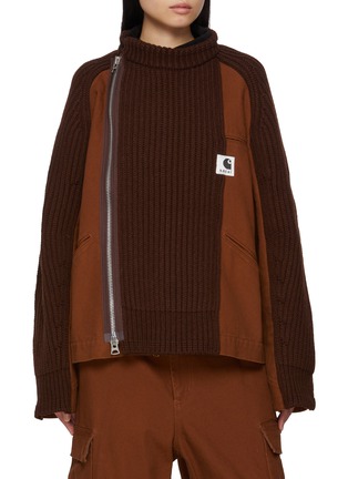Main View - Click To Enlarge - SACAI - x Carhartt Hybrid Knit Blouson Jacket