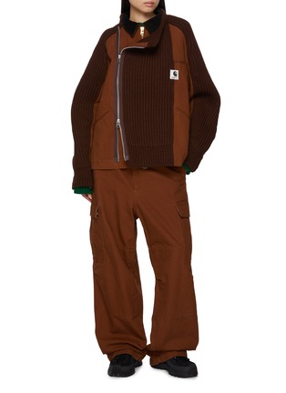 Figure View - Click To Enlarge - SACAI - x Carhartt Hybrid Knit Blouson Jacket