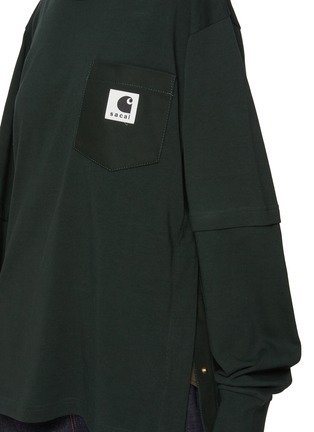  - SACAI - X Carhartt WIP Long Sleeve Cotton Jersey Sweatshirt