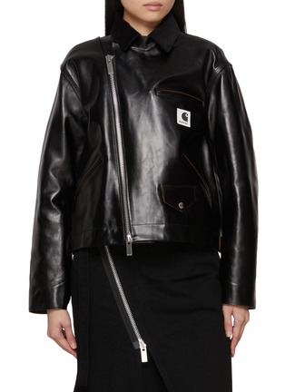 Main View - Click To Enlarge - SACAI - X Carhartt WIP Leather Jacket