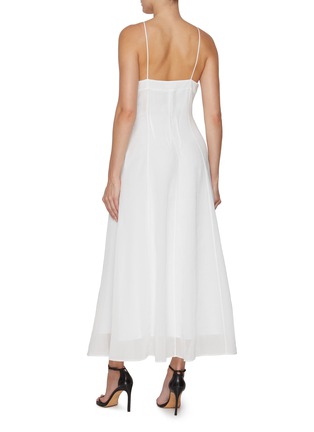 Back View - Click To Enlarge - BRUNELLO CUCINELLI - Flared Cotton Maxi Dress
