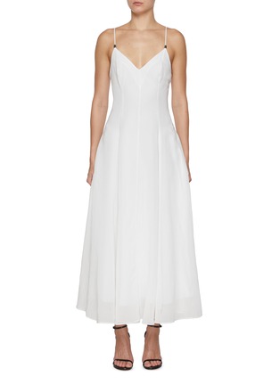 Main View - Click To Enlarge - BRUNELLO CUCINELLI - Flared Cotton Maxi Dress