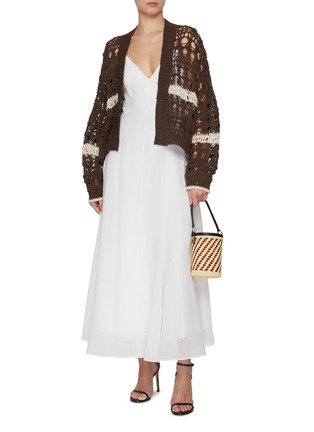 Figure View - Click To Enlarge - BRUNELLO CUCINELLI - Flared Cotton Maxi Dress