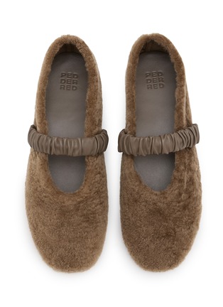 Detail View - Click To Enlarge - PEDDER RED - Blake Shearling Mary Jane Flats