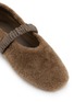 Detail View - Click To Enlarge - PEDDER RED - Blake Shearling Mary Jane Flats