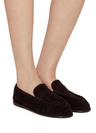 Figure View - Click To Enlarge - PEDDER RED - Molly Suede Loafers