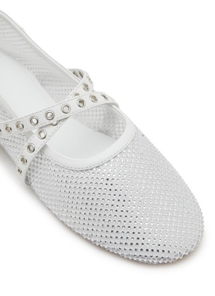 Detail View - Click To Enlarge - PEDDER RED - Bailey Mesh Rhinestone Mary Jane Flats