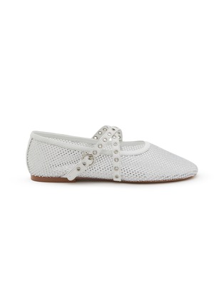 Main View - Click To Enlarge - PEDDER RED - Bailey Mesh Rhinestone Mary Jane Flats