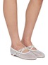 Figure View - Click To Enlarge - PEDDER RED - Bailey Mesh Rhinestone Mary Jane Flats