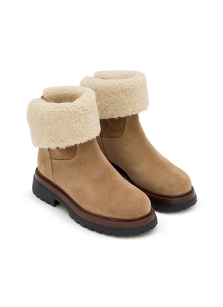 Detail View - Click To Enlarge - PEDDER RED - Garcia 50 Suede Shearling Ankle Boots
