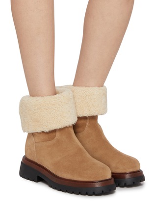 PEDDER RED | Garcia 50 Suede Shearling Ankle Boots