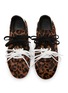 Front View - Click To Enlarge - PEDDER RED - Petra Low Top Calf Hair Women's Sneakers