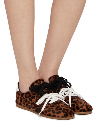 Figure View - Click To Enlarge - PEDDER RED - Petra Low Top Calf Hair Women's Sneakers