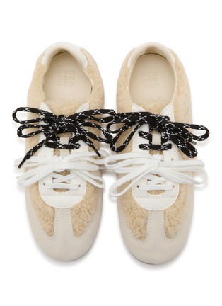 Front View - Click To Enlarge - PEDDER RED - Petra Shearling Women's Sneakers