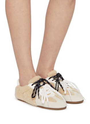 Figure View - Click To Enlarge - PEDDER RED - Petra Shearling Women's Sneakers