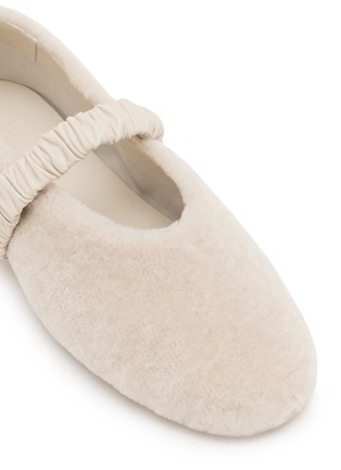 Detail View - Click To Enlarge - PEDDER RED - Blake Shearling Mary Jane Flats