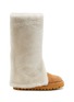 Main View - Click To Enlarge Main View - Click To Enlarge - PEDDER RED - Talia Suede Shearling Knee High Boots