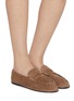 Figure View - Click To Enlarge - PEDDER RED - Molly Suede Loafers