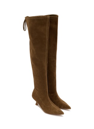 Detail View - Click To Enlarge - PEDDER RED - Sophia 60 Suede Thigh High Boots