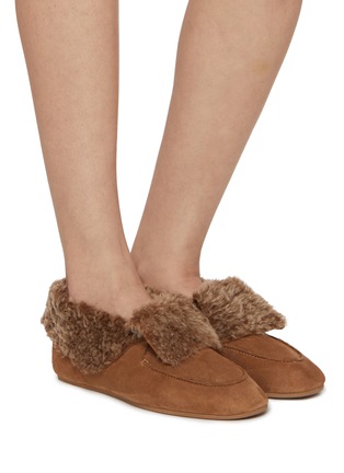 Figure View - Click To Enlarge - PEDDER RED - Turner Suede Shearling Ankle Boots