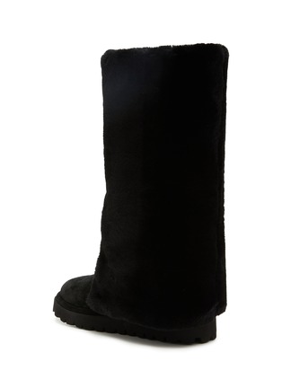 Detail View - Click To Enlarge - PEDDER RED - Talia Suede Shearling Knee High Boots