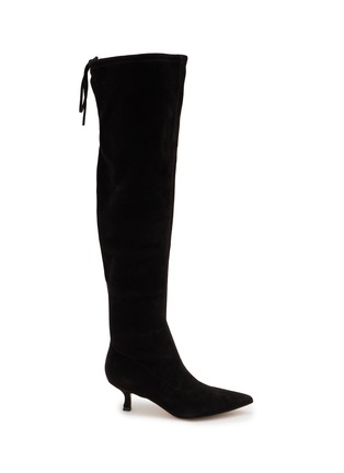 Main View - Click To Enlarge - PEDDER RED - Sophia 60 Suede Thigh High Boots
