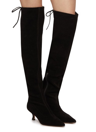Figure View - Click To Enlarge - PEDDER RED - Sophia 60 Suede Thigh High Boots