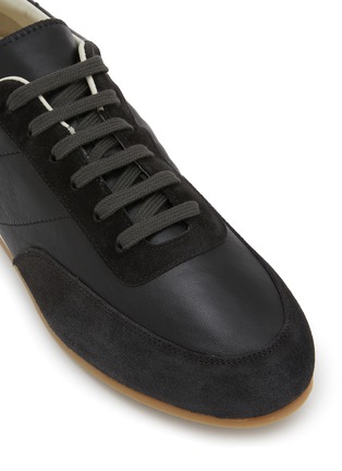Detail View - Click To Enlarge - COMMON PROJECTS - Minimal Leather Suede Men's Sneakers