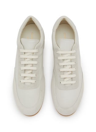 Detail View - Click To Enlarge - COMMON PROJECTS - Minimal Leather Suede Men's Sneakers