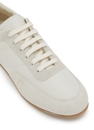 Detail View - Click To Enlarge - COMMON PROJECTS - Minimal Leather Suede Men's Sneakers