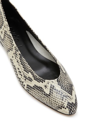 Detail View - Click To Enlarge - AEYDE - Ellie Snake Print Leather Flats