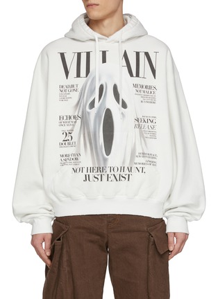 Main View - Click To Enlarge - DOUBLET - Ghost Villain Magazine Cover Print Cotton Hoodie