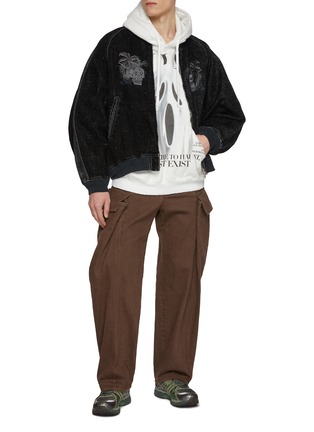 Figure View - Click To Enlarge - DOUBLET - Ghost Villain Magazine Cover Print Cotton Hoodie
