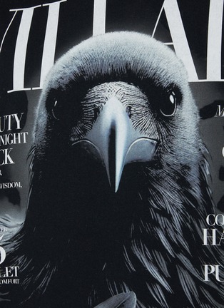  - DOUBLET - Crow Villain Magazine Cover Print Cotton T-Shirt