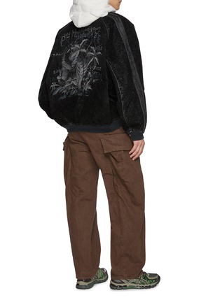 Figure View - Click To Enlarge - DOUBLET - Flocked Souvenir Embroidered Cotton Denim Jacket