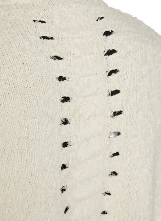  - DOUBLET - Backbone Cutout Distressed Cotton Cardigan