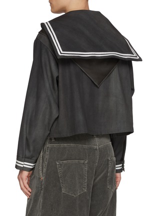 Back View - Click To Enlarge - DOUBLET - Neo Sailor Convertible High Collar Wool Sweater