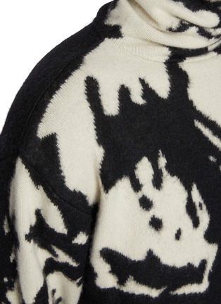  - DOUBLET - Inkblot Graffiti Jacquard Turtleneck Wool Blend Sweater