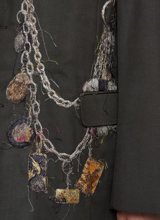 - DOUBLET - Single Breasted Chain Embroidered Wool Tailored Jacket