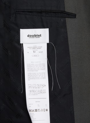  - DOUBLET - Single Breasted Chain Embroidered Wool Tailored Jacket