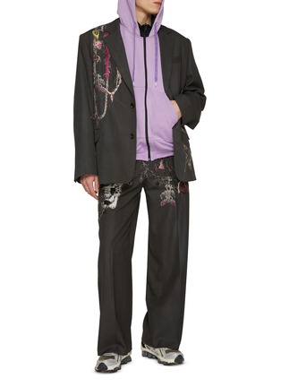 Figure View - Click To Enlarge - DOUBLET - Reversible Cotton Blend Zip Up Track Jacket