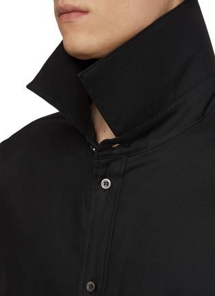 - DOUBLET - Pteranodon Wing Draped Long Sleeve Cotton Shirt