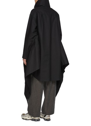 Back View - Click To Enlarge - DOUBLET - Pteranodon Wing Draped Long Sleeve Cotton Shirt